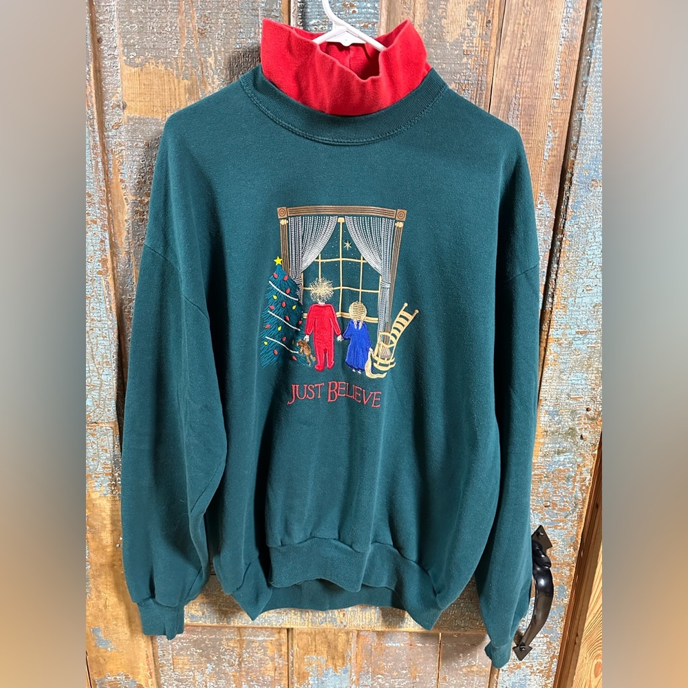 Vintage Brindar Design Christmas Sweatshirt Made in USA XL